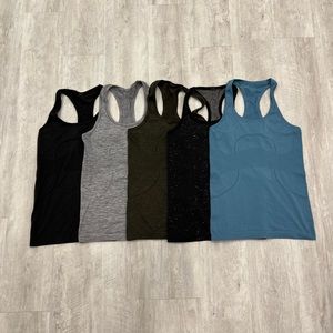 5 Lululemon Swiftly Tech Tank Tops Size 6